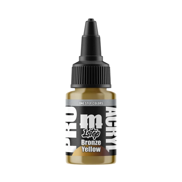 bronze yellow paint bottle
