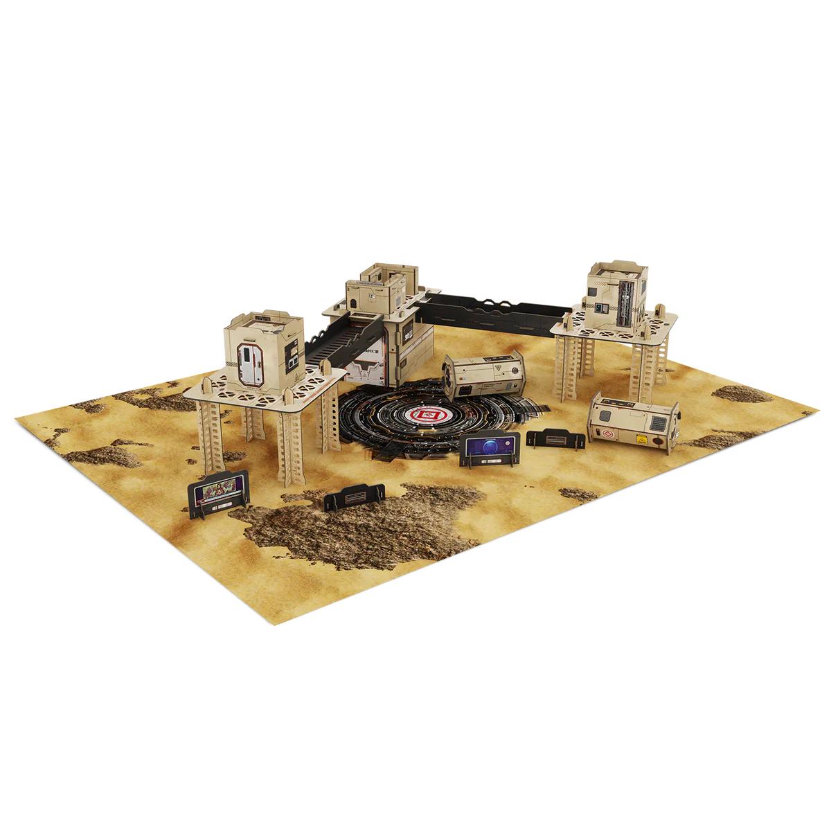 built card board terrain of desert scene