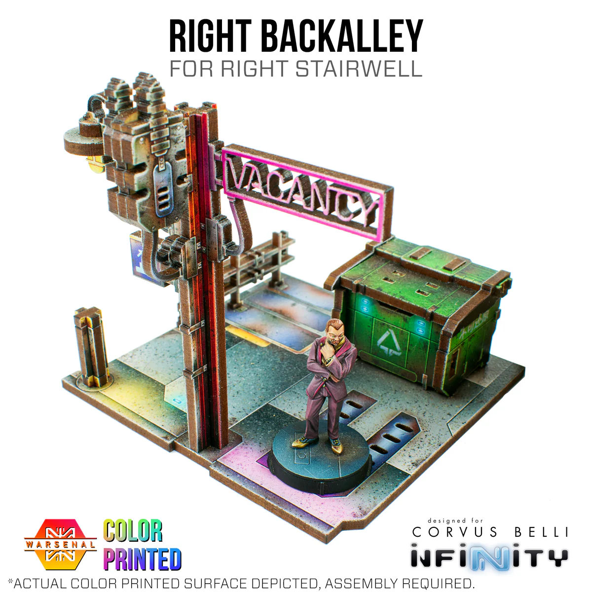 built right back alley with miniature for scale