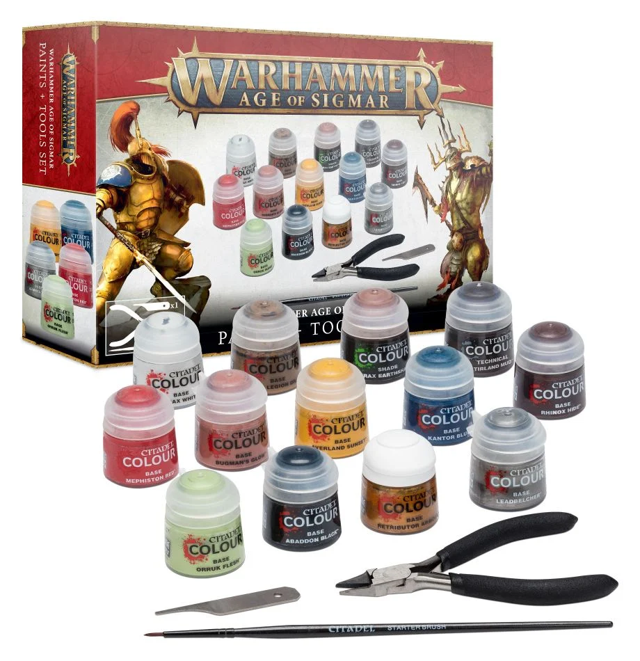 Warhammer Age of Sigmar: Paints and Tools Set - Valhalla Hobby