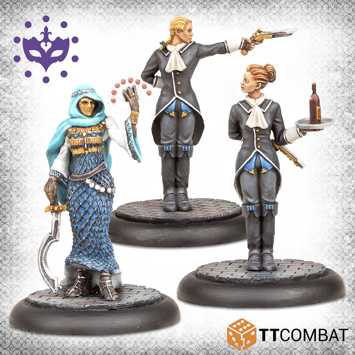 foreign noble and butlers painted models