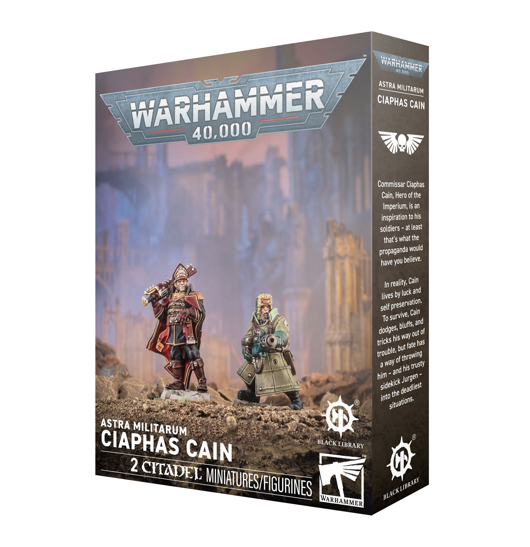 caiphas cain front of box