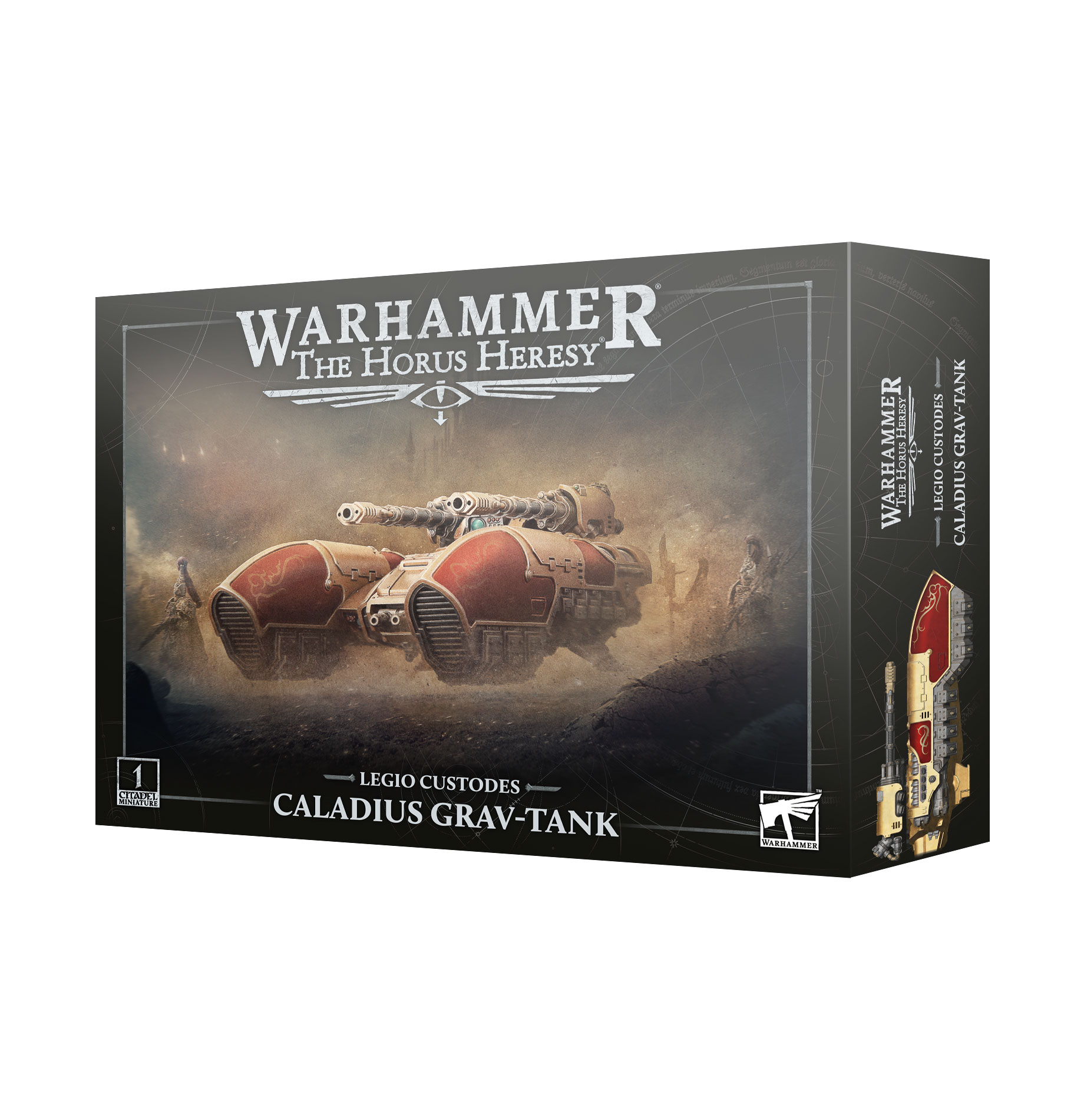 caladius grav tank front of box
