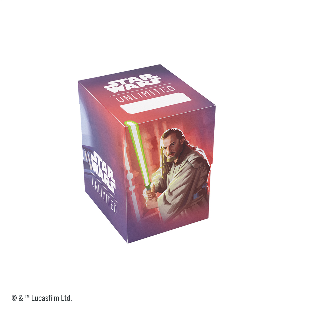 card holder featuring art of qui gon jinn