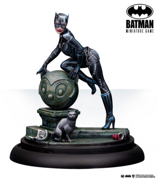 cat woman on statue painted model