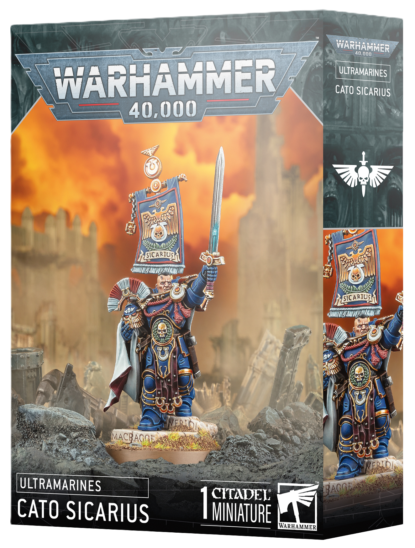 cato sicarius front of box