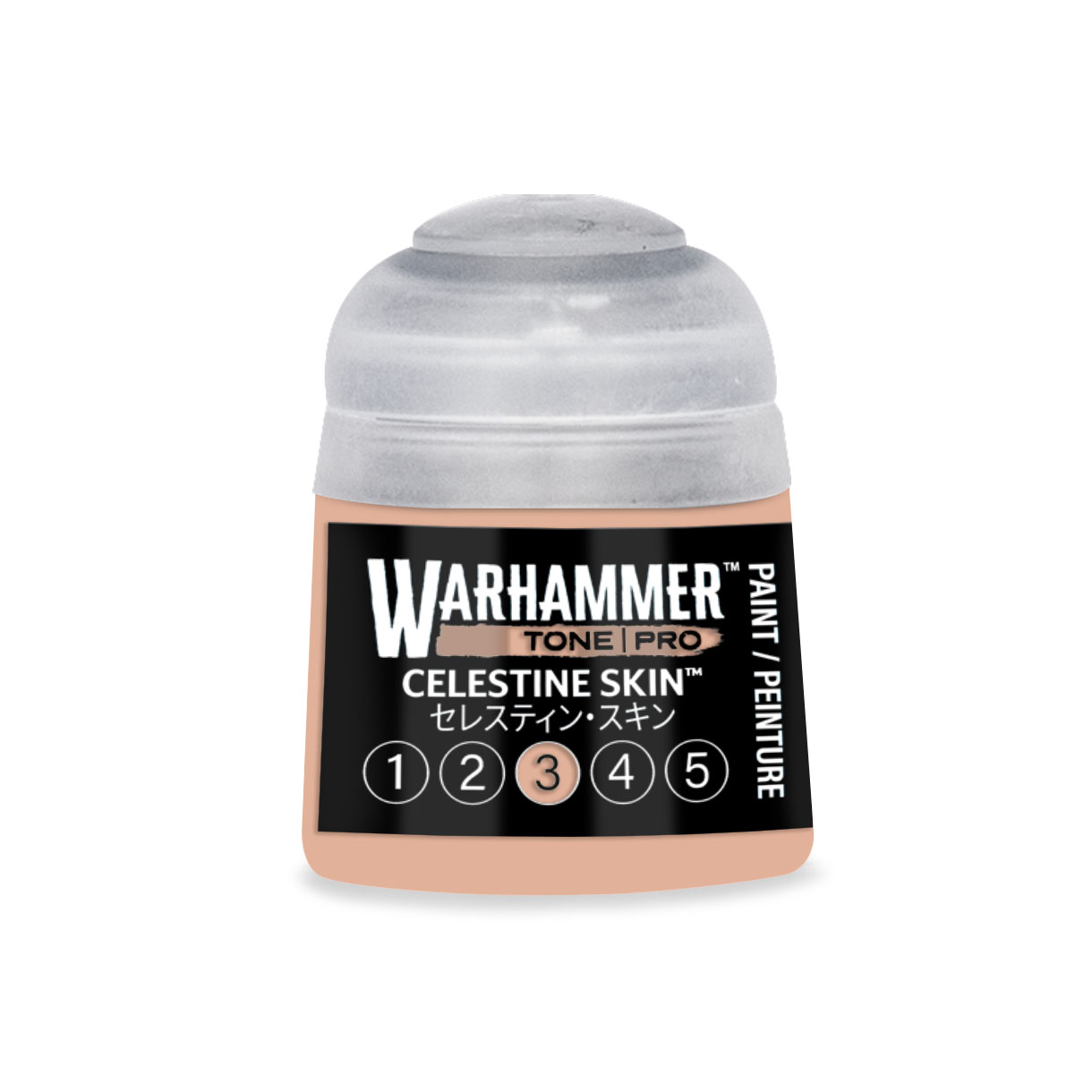 pot of light peach paint