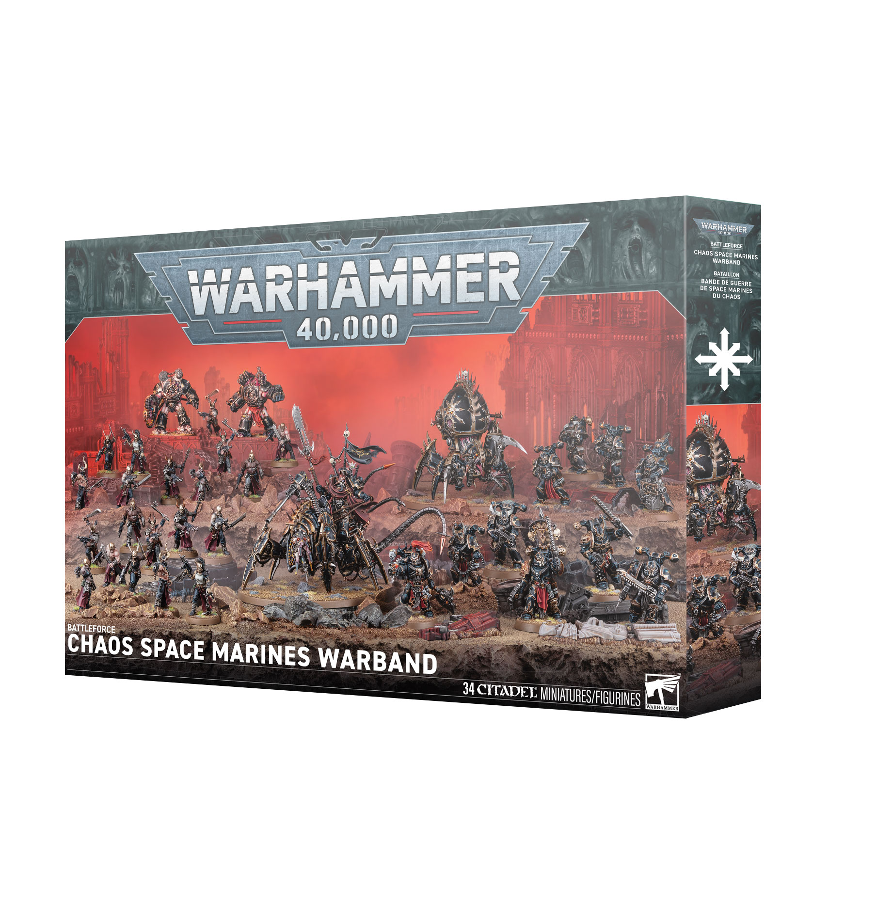 chaos space marines warband front of box
