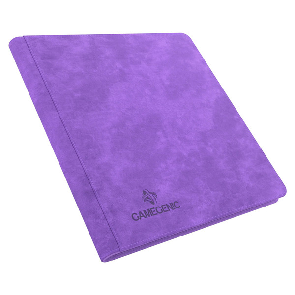 closed purple binder with game genic logo