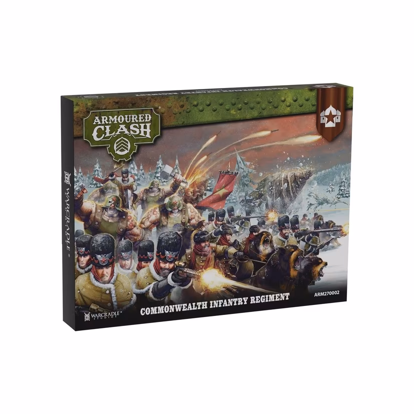 common wealth infantry regiment box with art of soldiers in fur hats