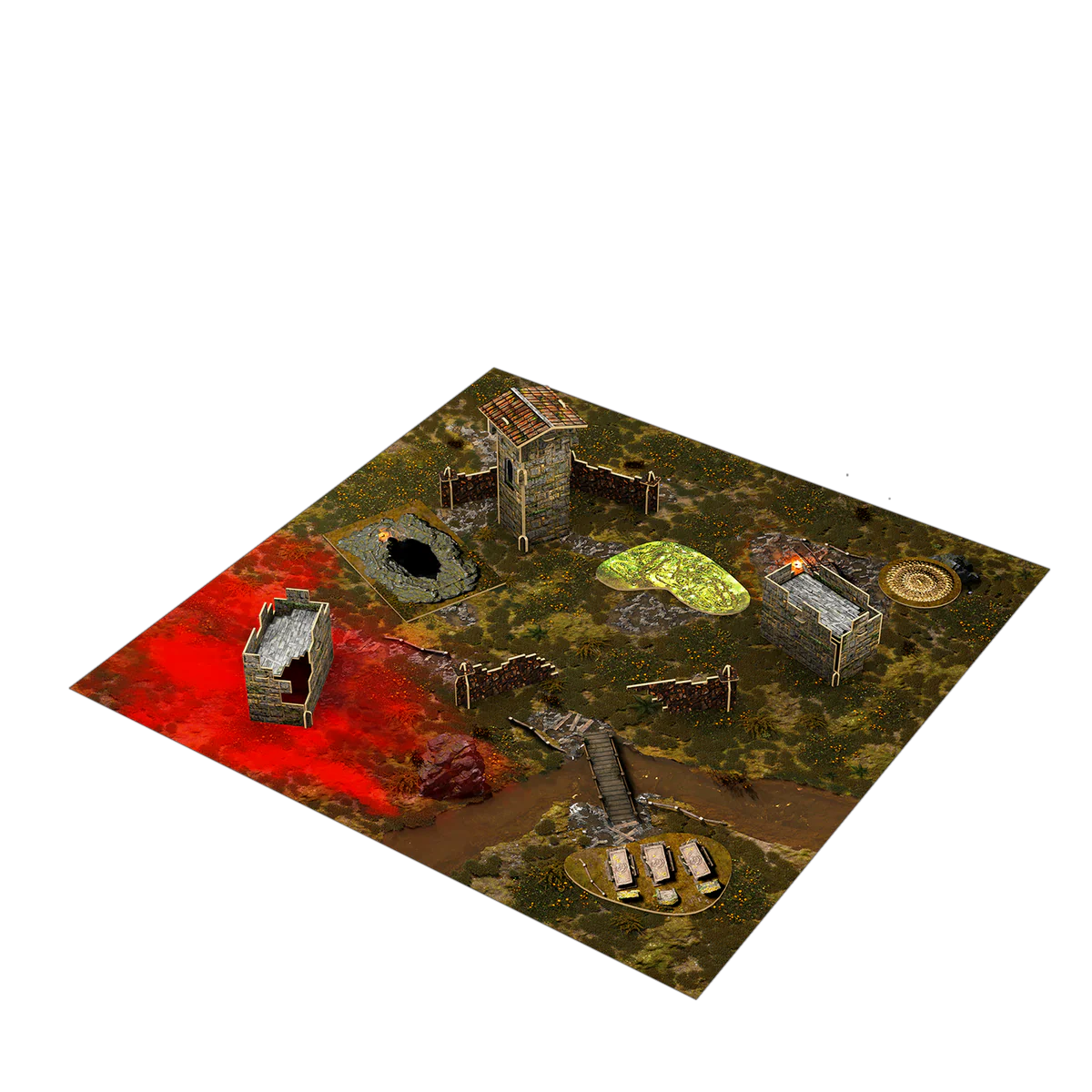 constructed borderlands board and terrain