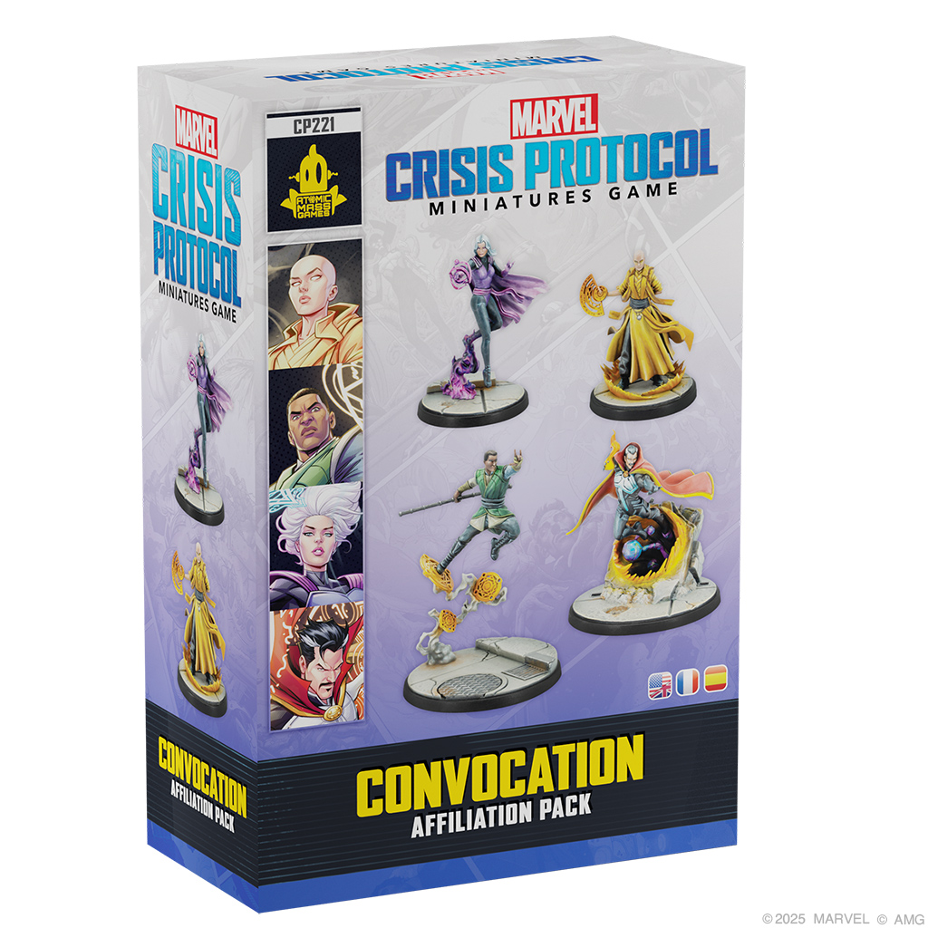 convocation affiliation pack box featuring four painted miniatures