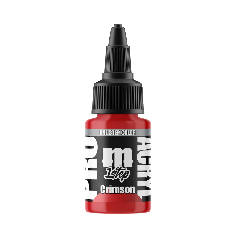crimson red paint bottle