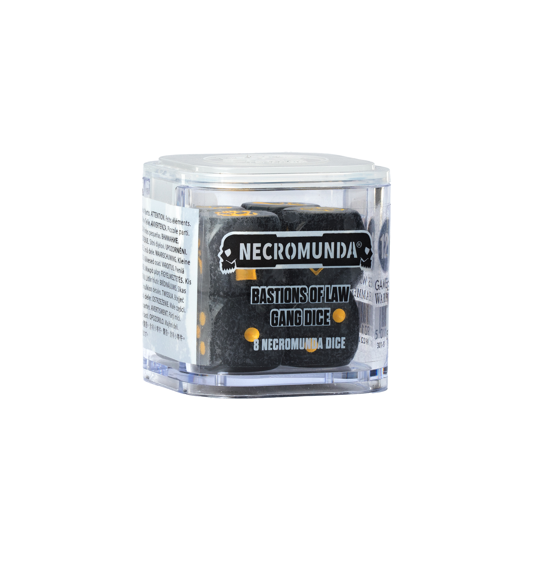 cube of black and yellow dice