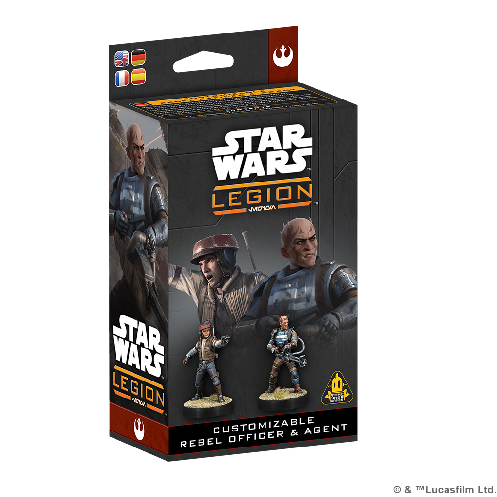 customizable rebel officer and agent front of pack