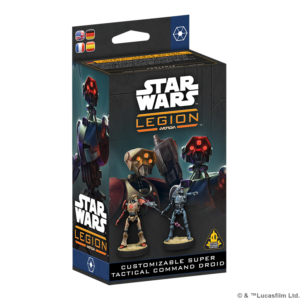customizable super tactical command droid box featuring two painted miniatures