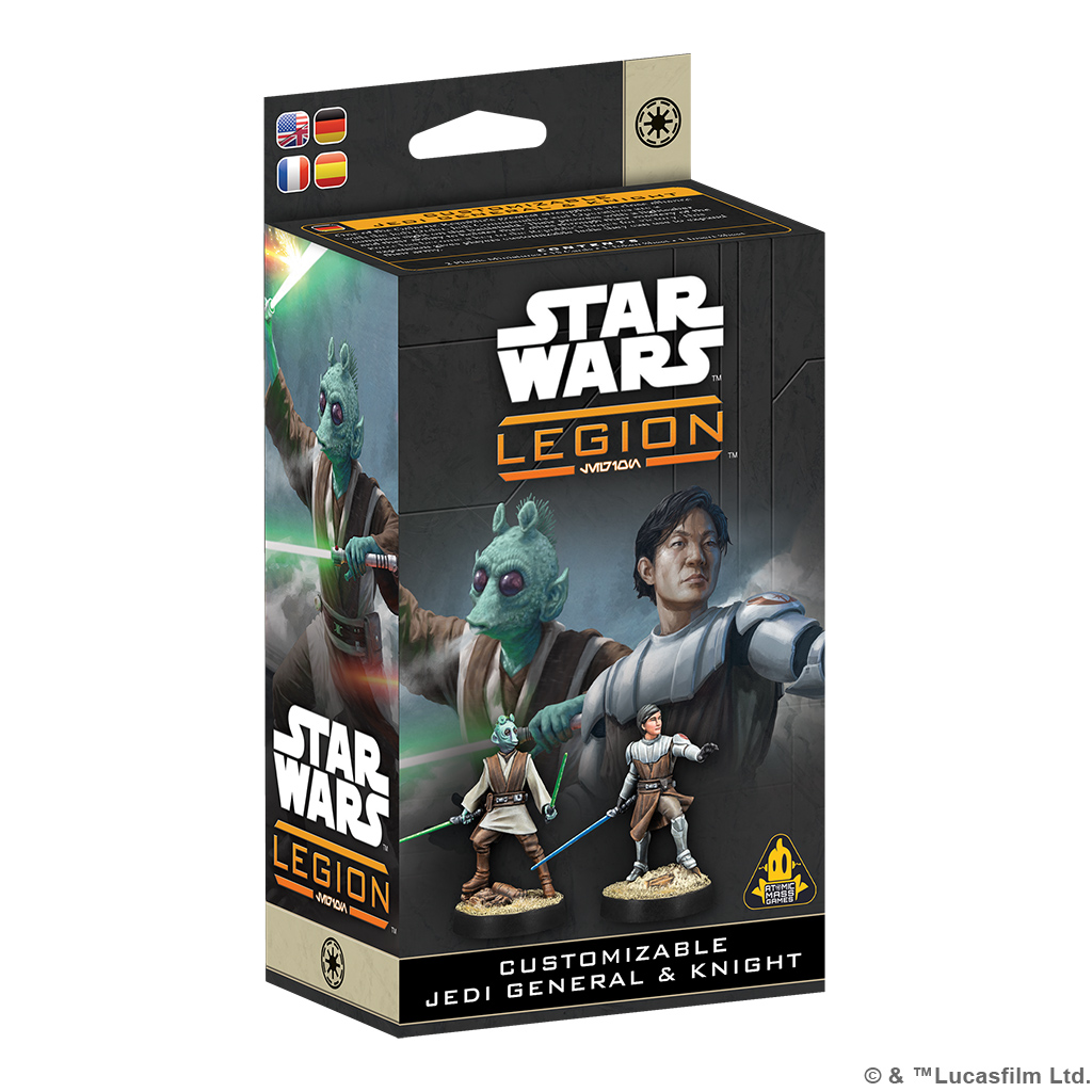 customize jedi general and knight box featuring two painted miniatures