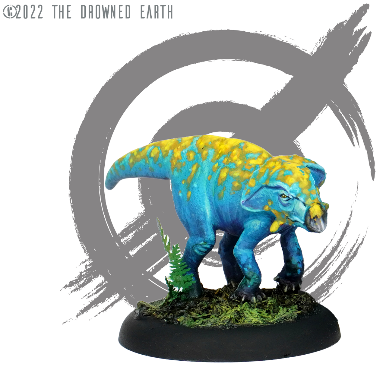 baby ceratops painted model
