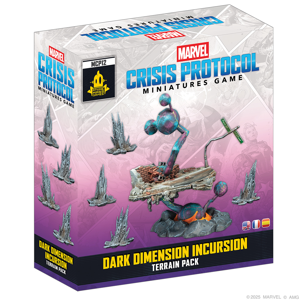 dark dimension incursion terrain pack front of box featuring ruined and spiky scenery