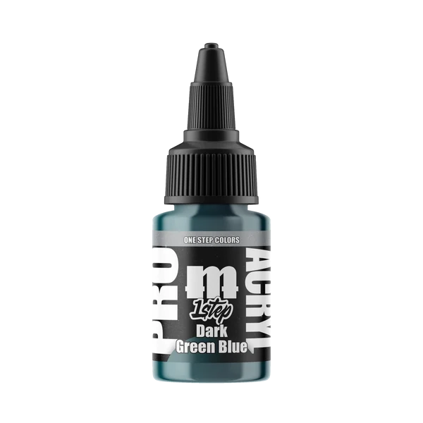 dark green blue paint bottle