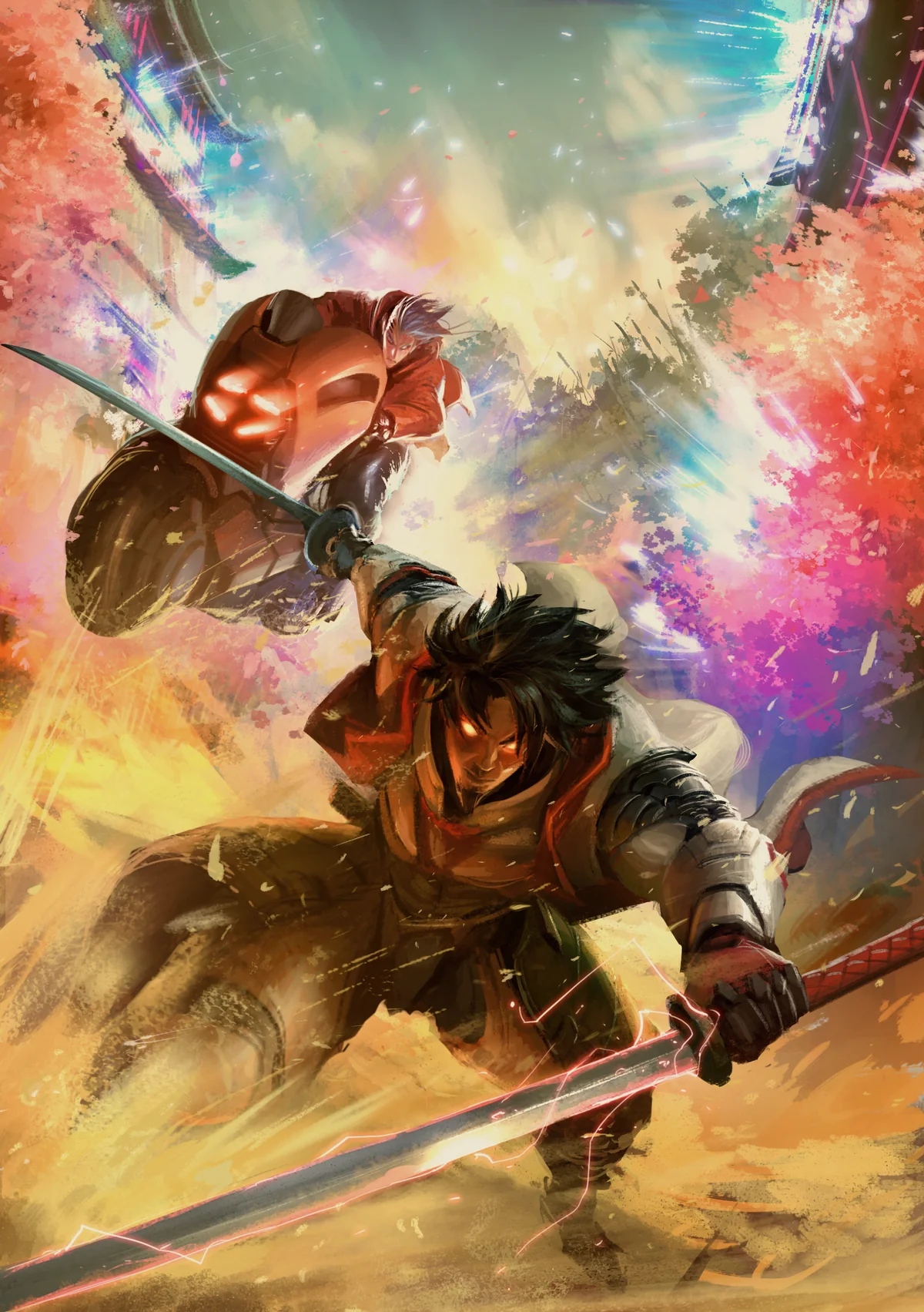 death song cover art of sci fi samurai