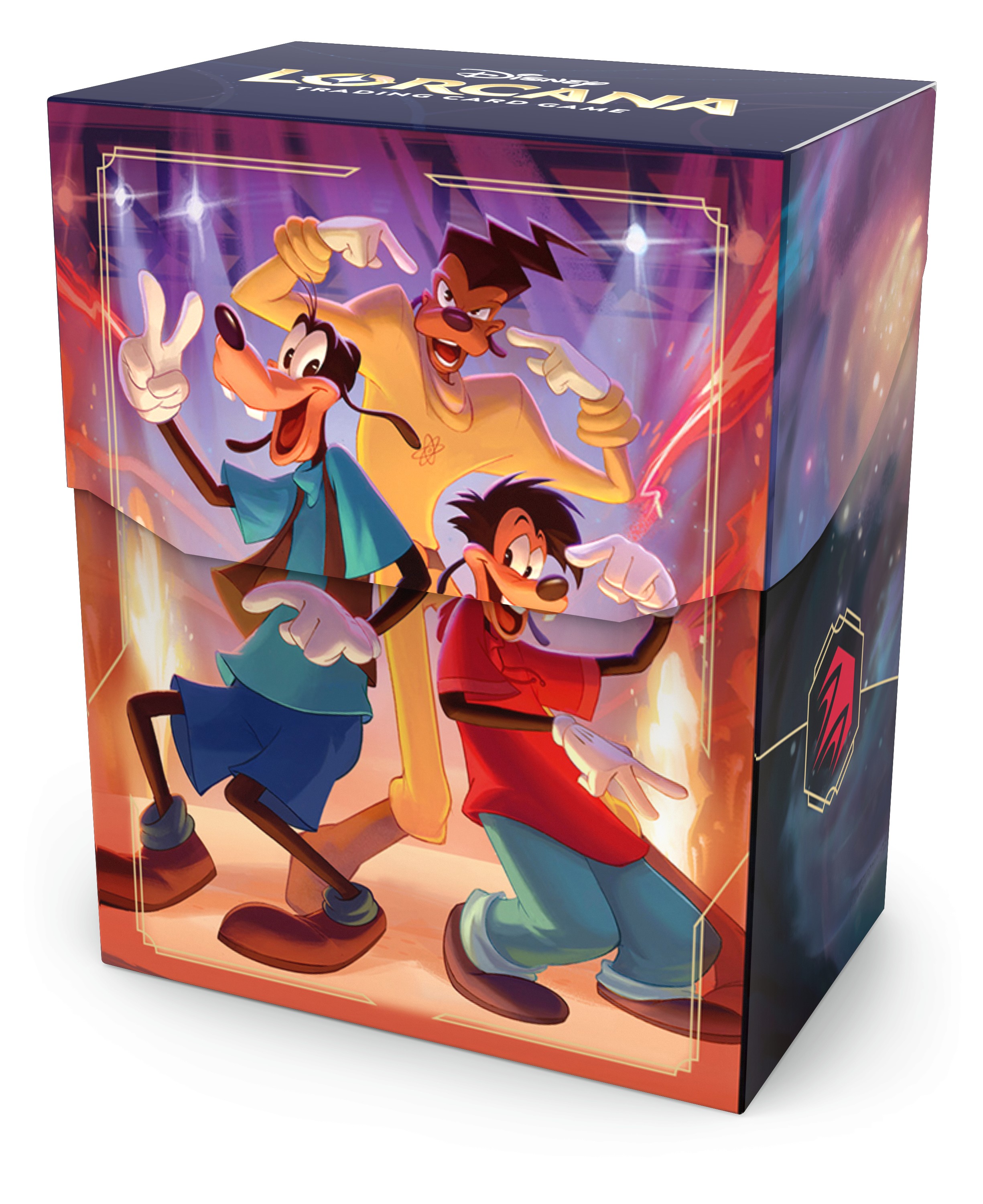 deck box featuring art of goofy, max, and powerline
