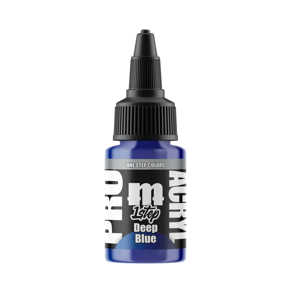 deep blue paint bottle