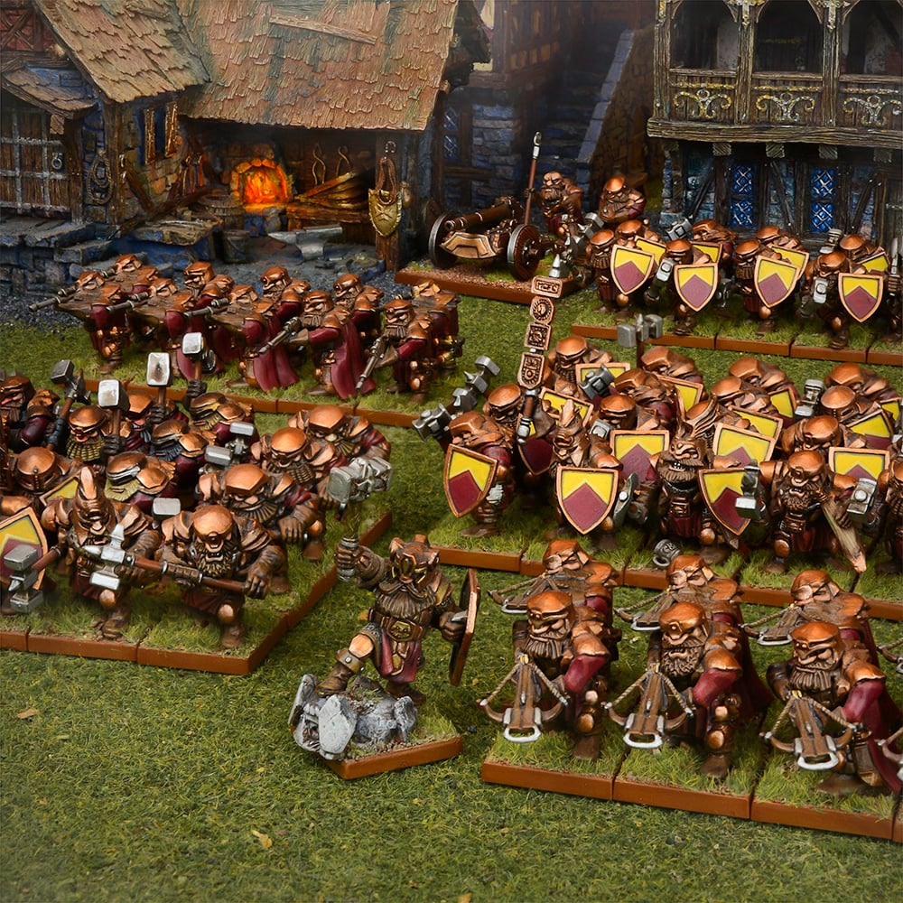dwarf army painted models