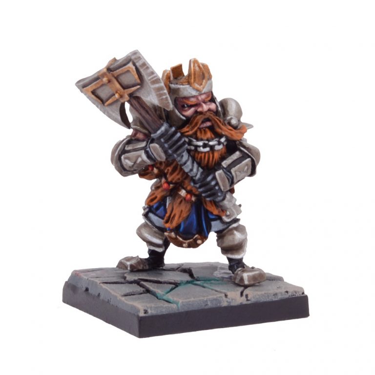 dwarf king with axe painted model