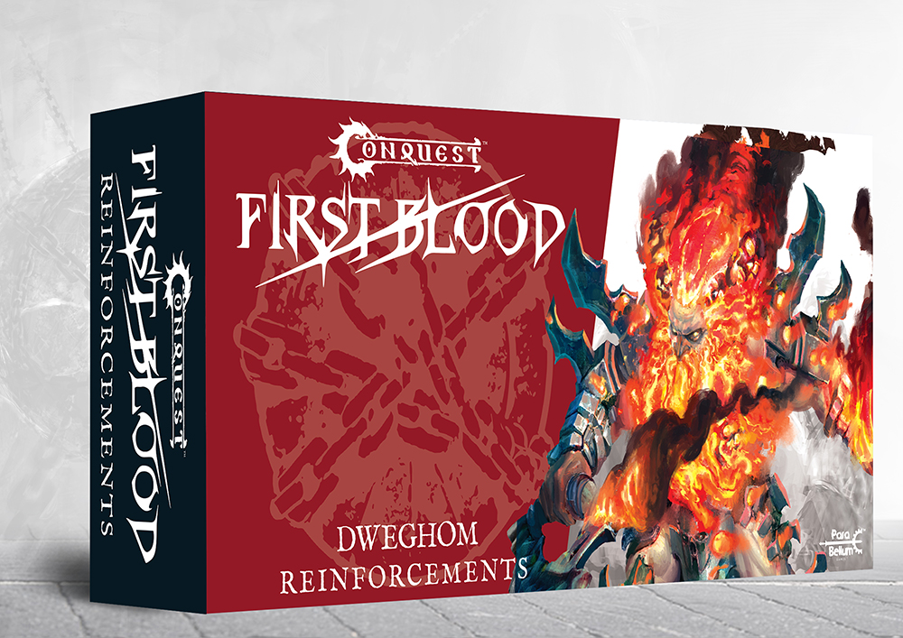 dweghom reinforcements box art of flaming dwarf