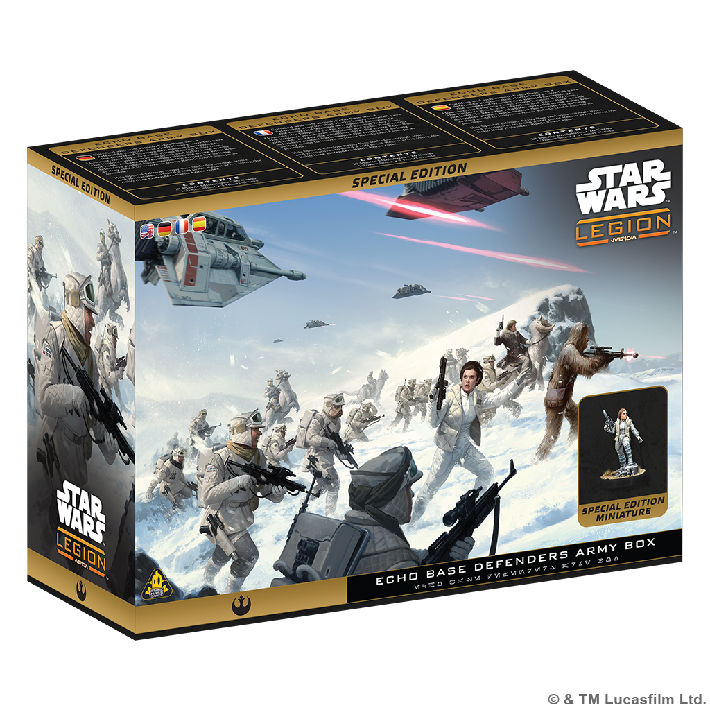 echo base defenders army box featuring hoth battle scene art