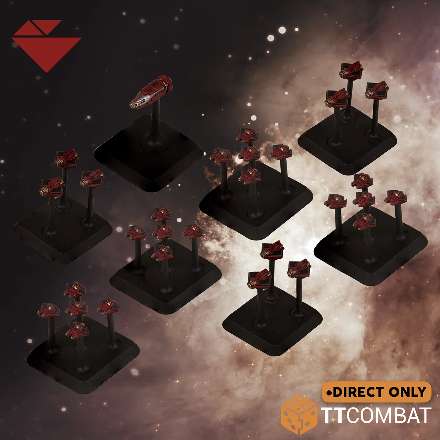 eight bases of painted bioficer launch assets