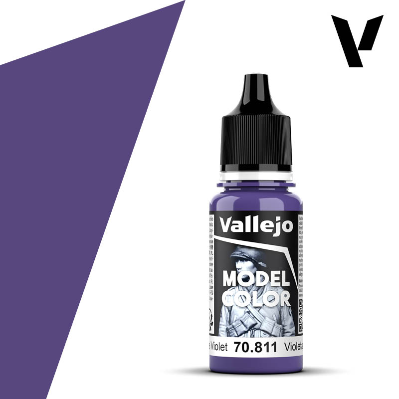 eighteen milliliter bottle of dark purple paint