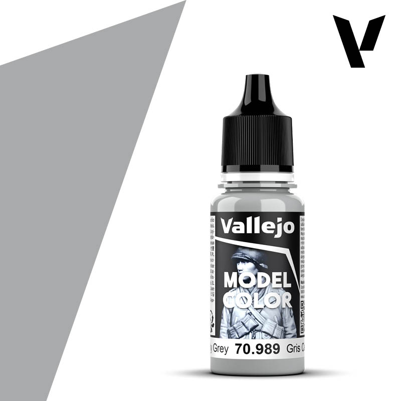 eighteen milliliter bottle of light grey paint