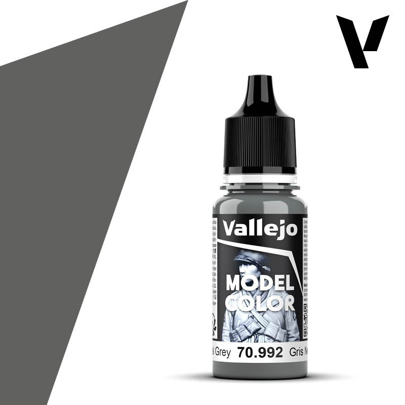 eighteen milliliter bottle of medium grey paint