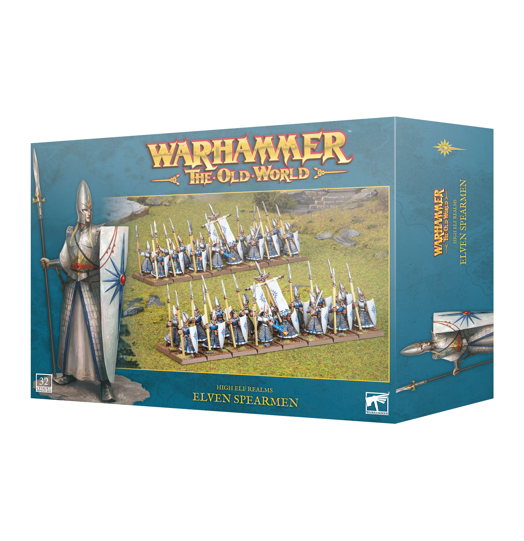 elven spear men front of box