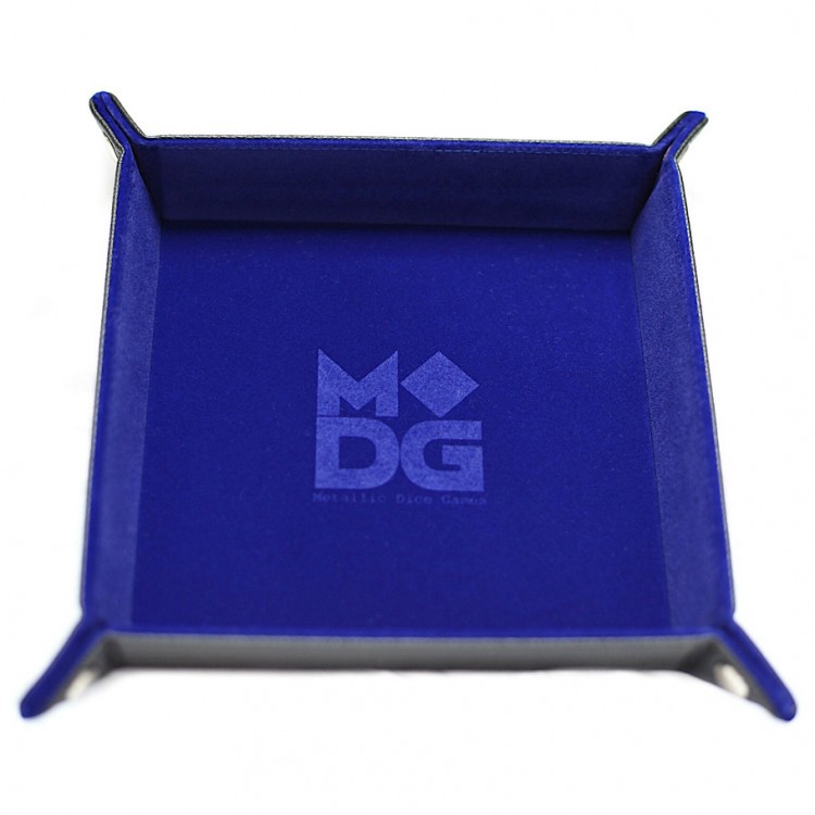 blue folding dice tray