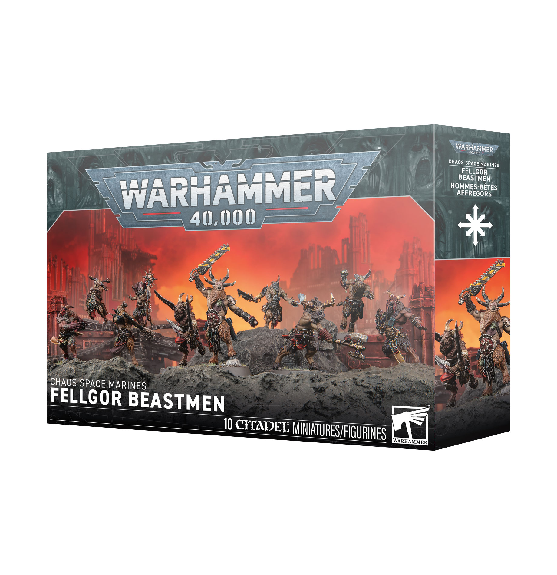 fell gore beast men front of box
