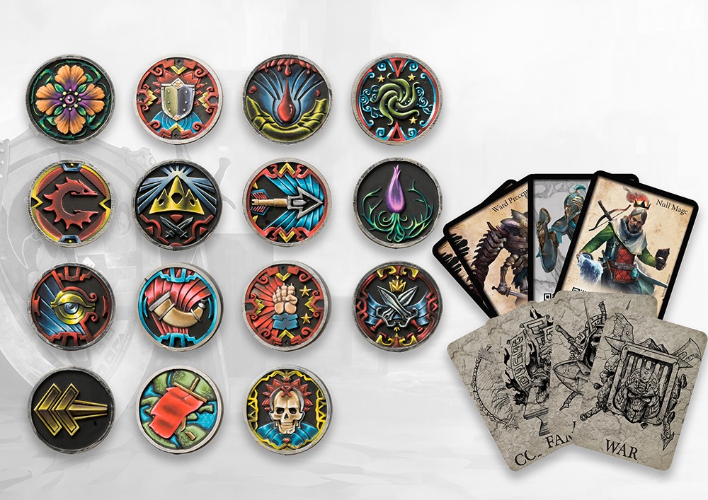 fifteen painted tokens