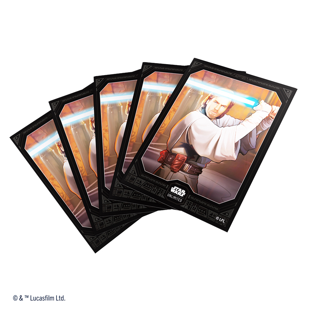 five card sleeves with obi wan art