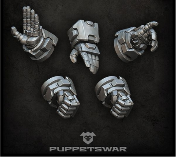 five left hands in various poses
