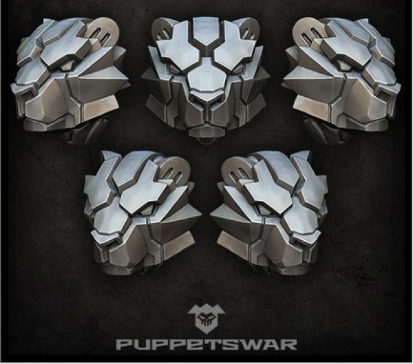 five mechanical bear heads