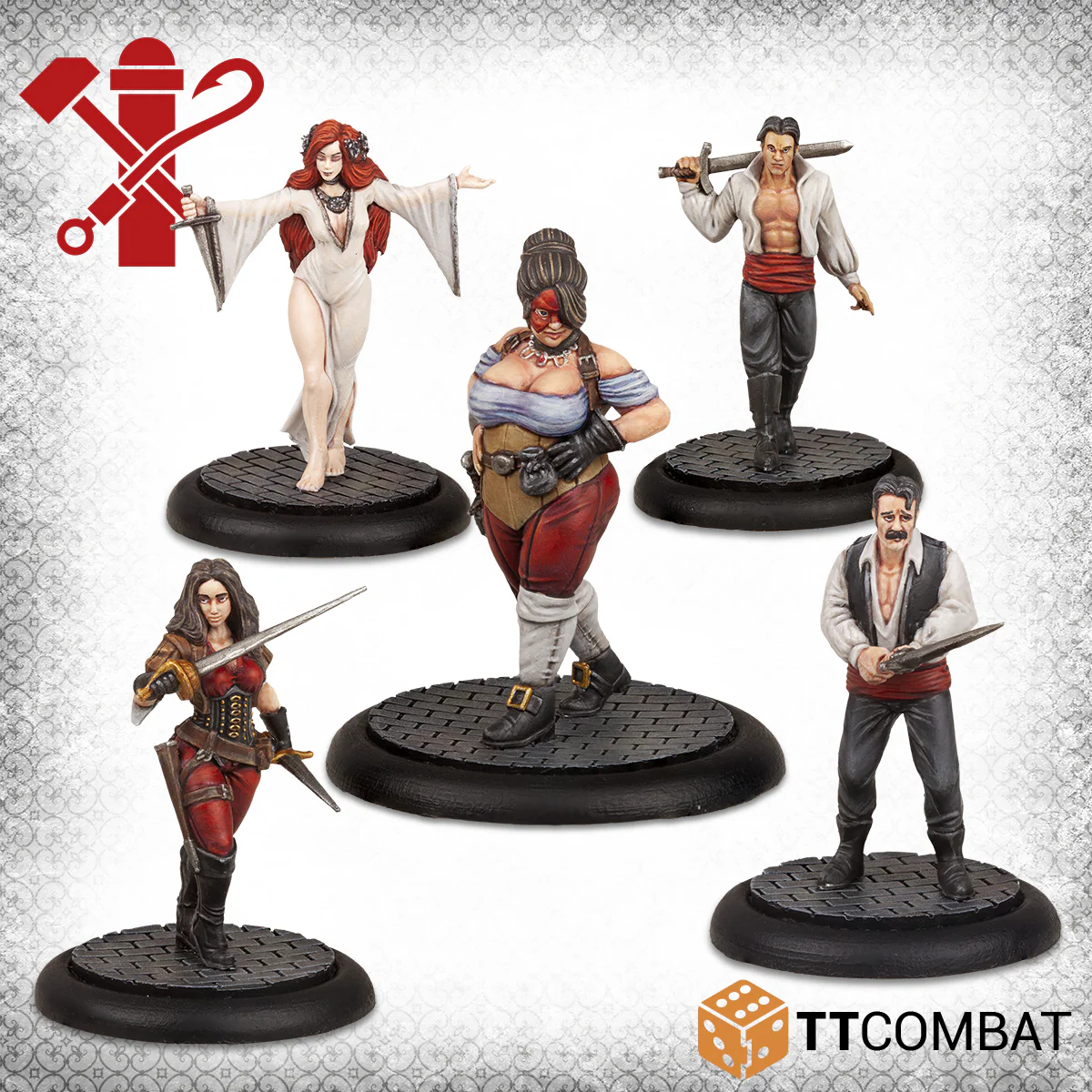 five painted blood letters