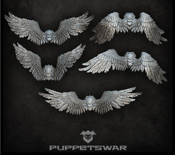 five pairs of angels wings