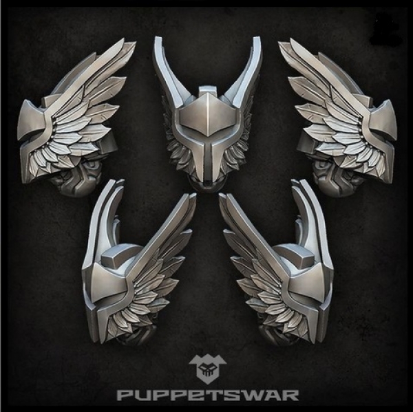 five winged helmets