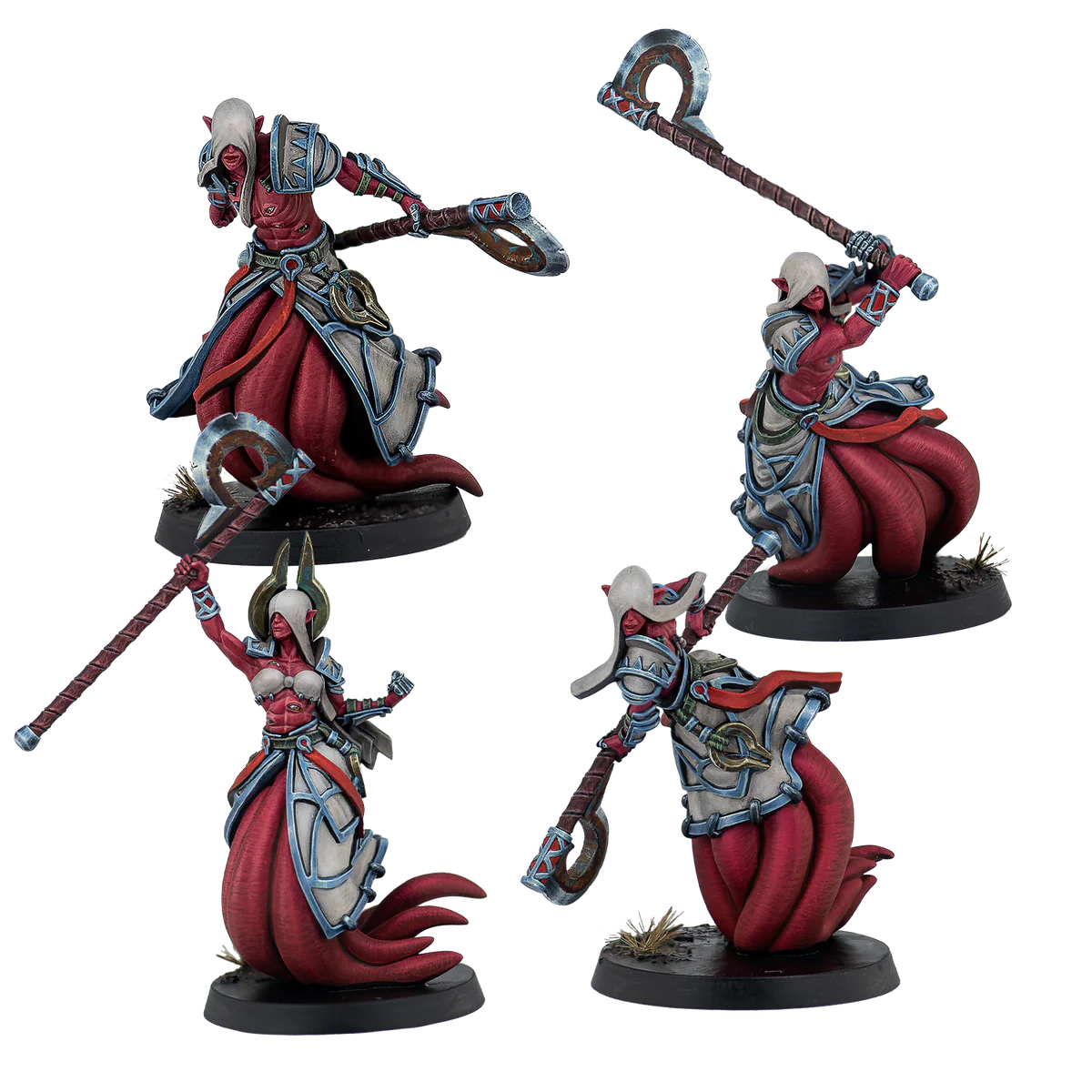 four corrupted elves painted miniatures