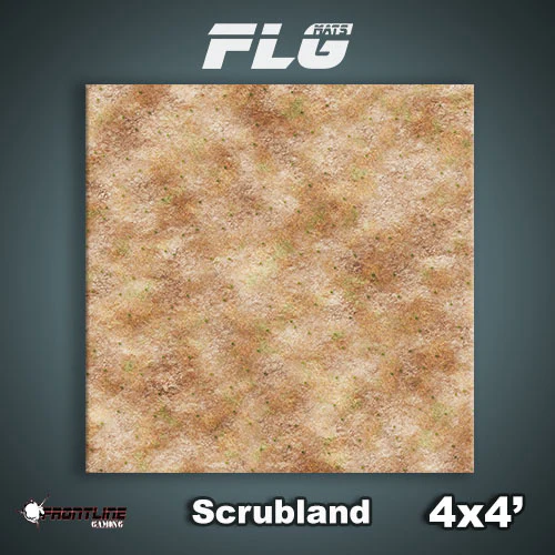 four foot square scrubland patterned mat