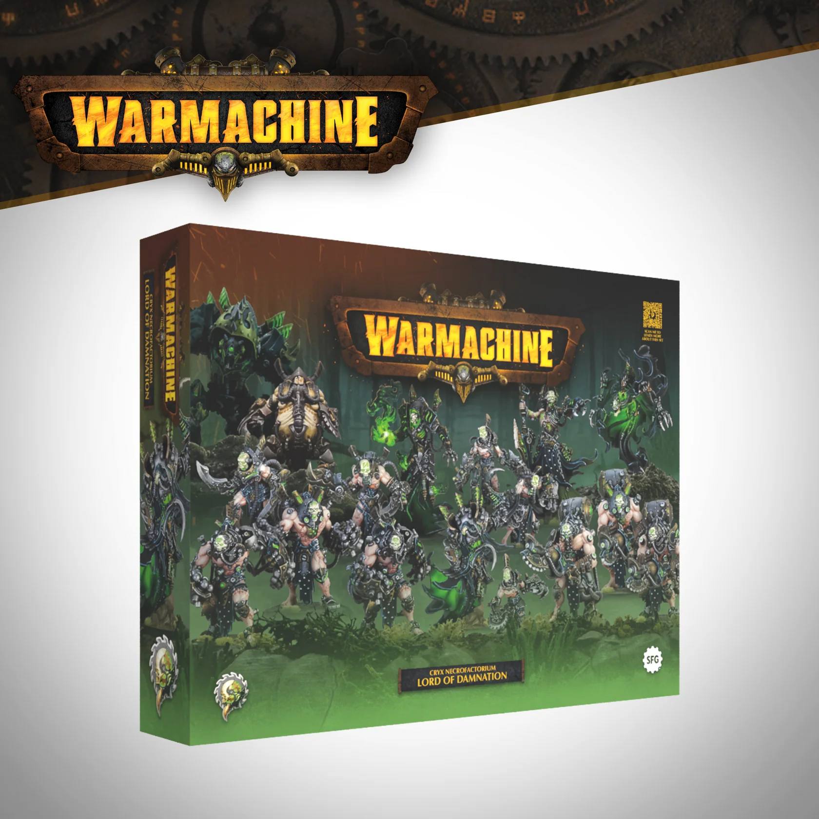 front of box featuring flowing green cyborg abominations