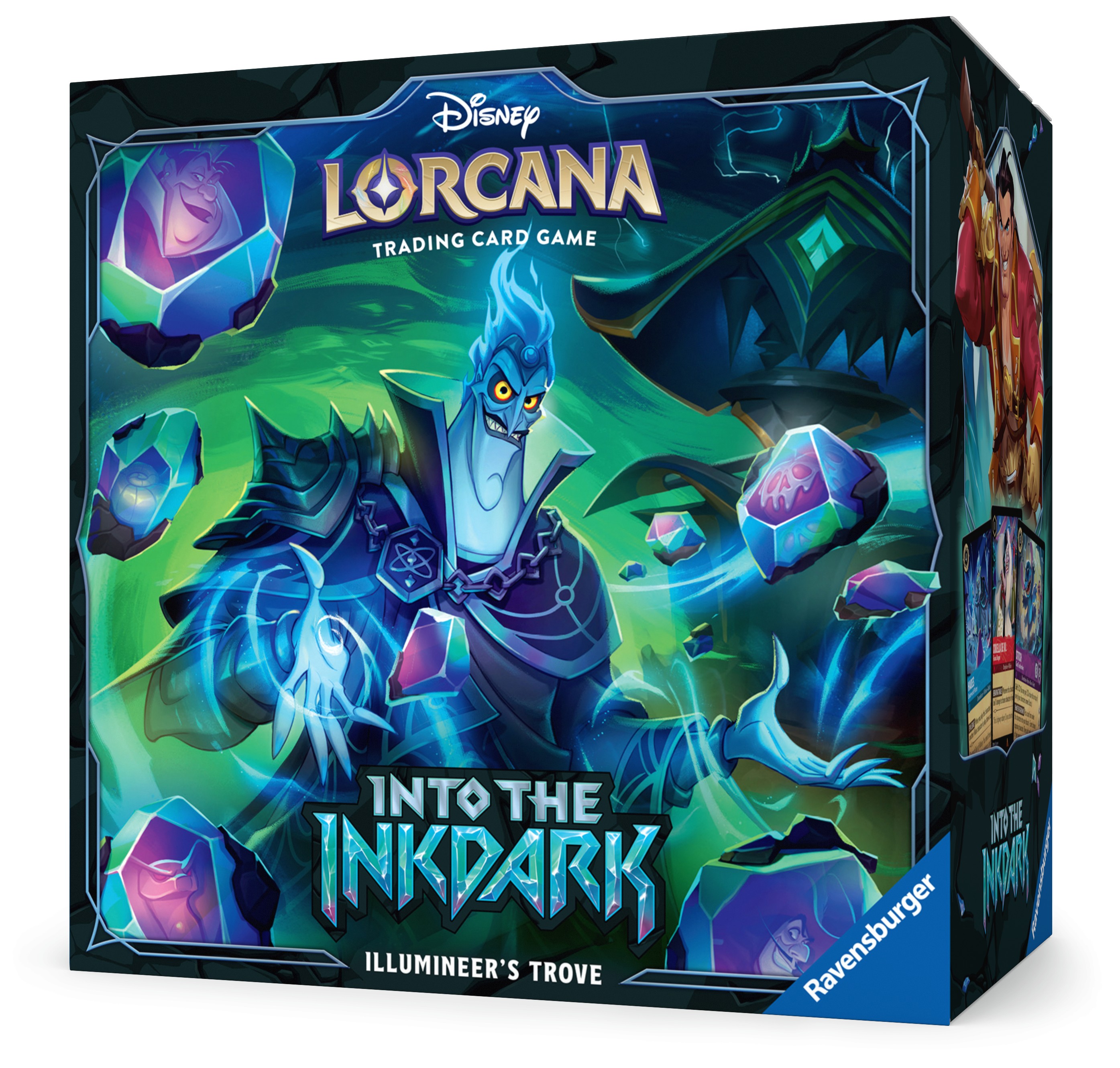 front of square box featuring disney hades