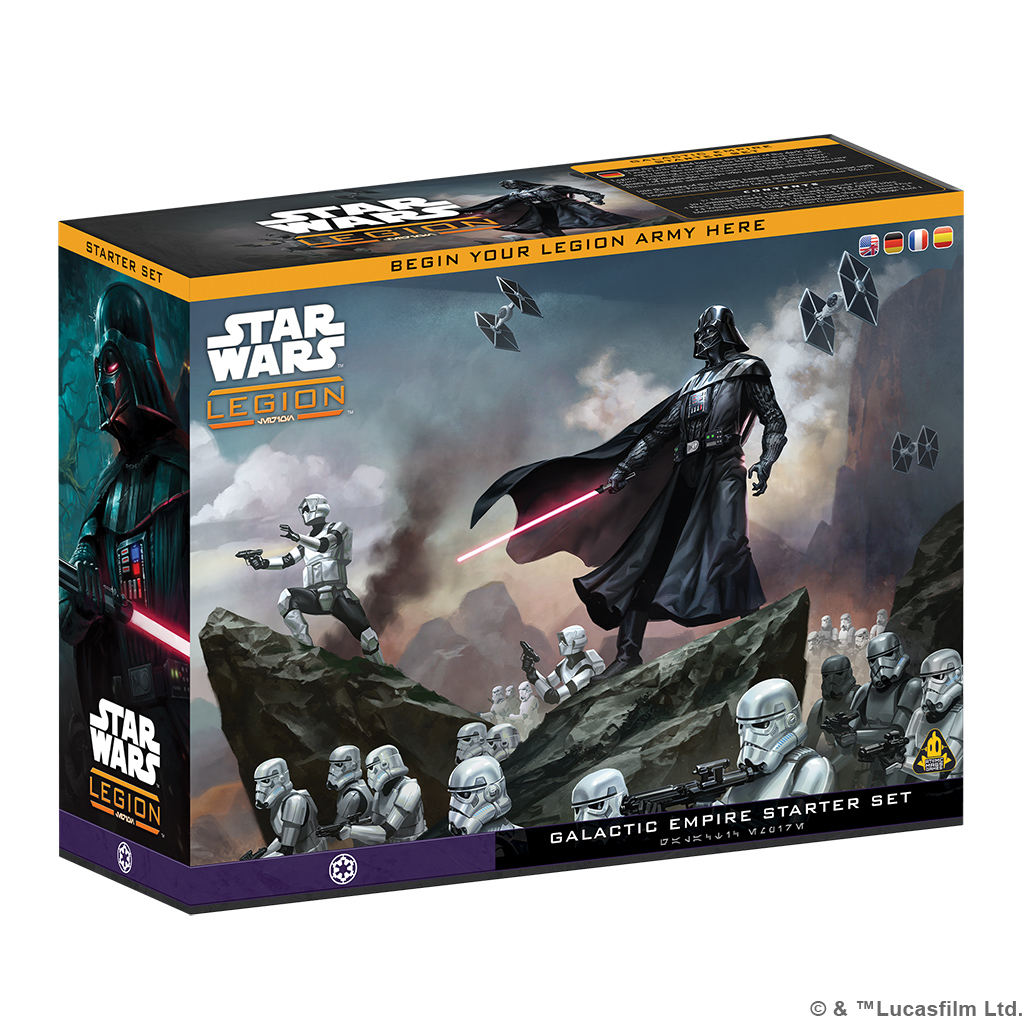 galactic empire starter set featuring darth vader art